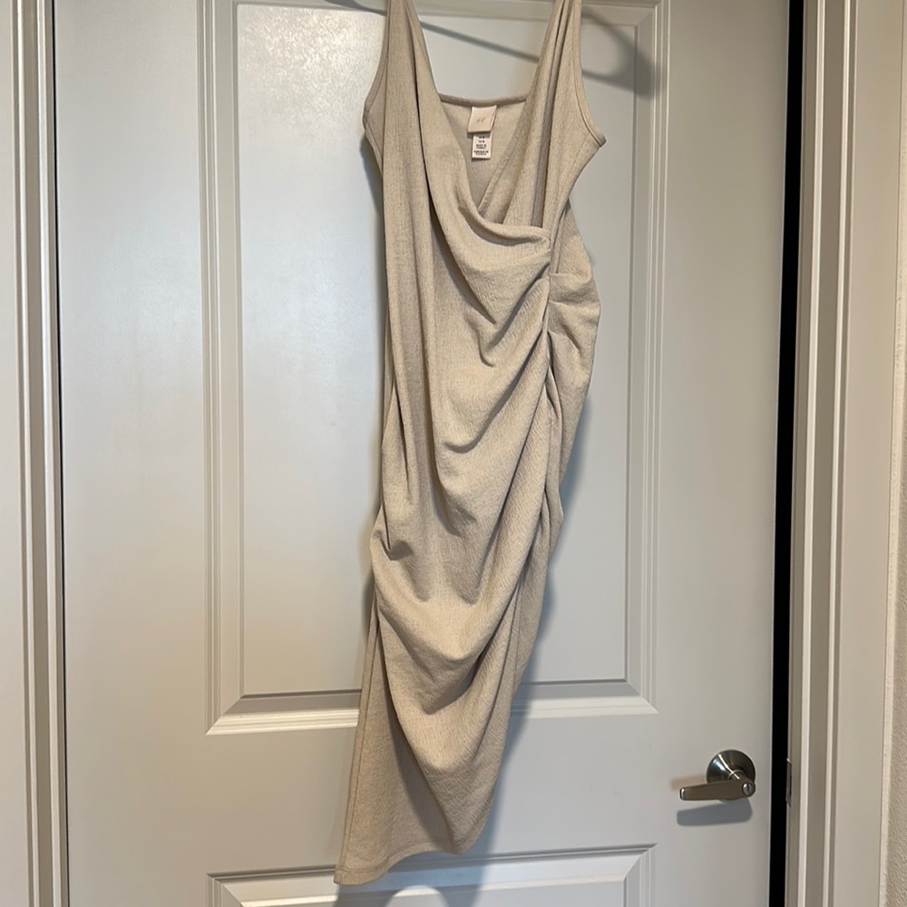 H&M Cream Draped Dress